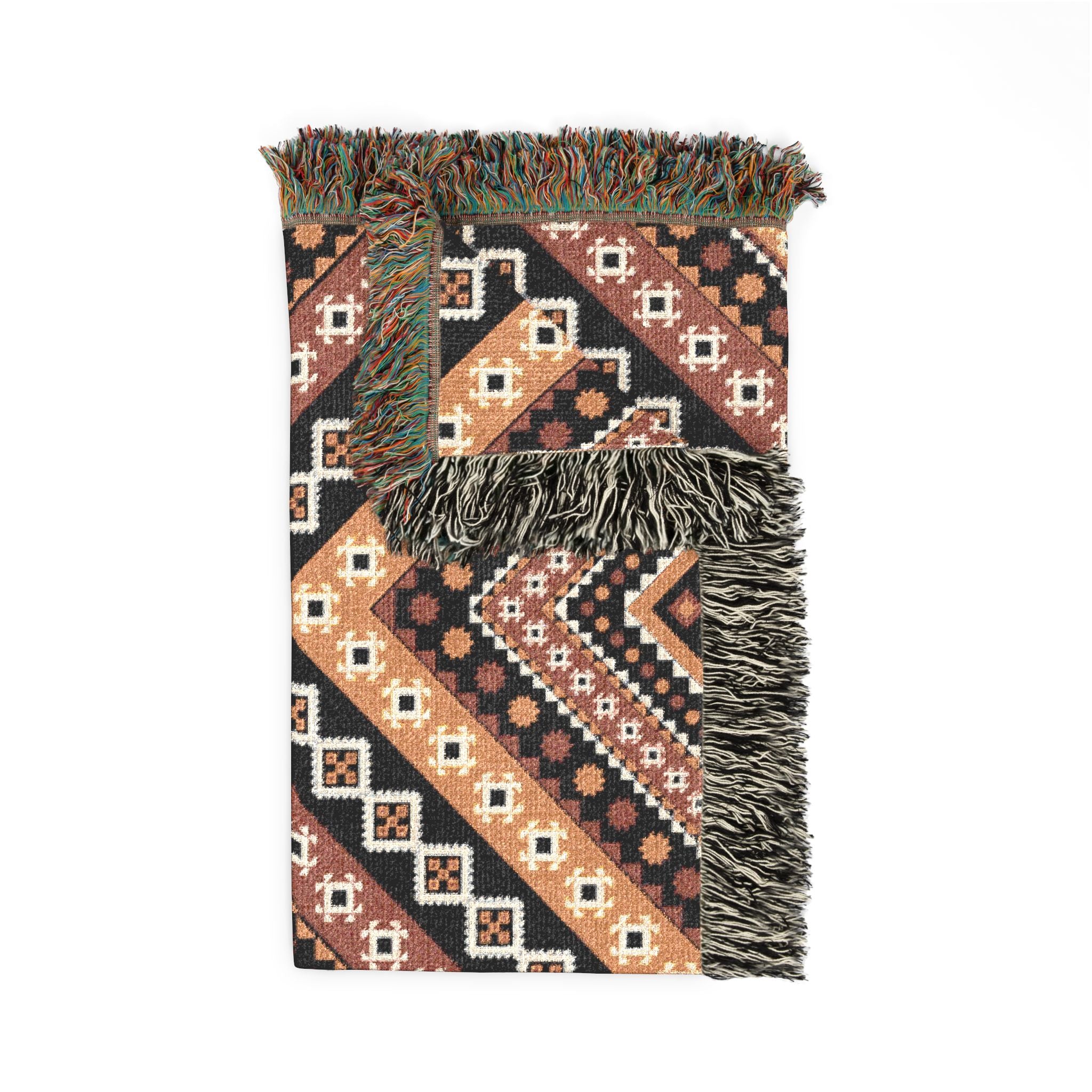 Boho Diamond Woven Blanket