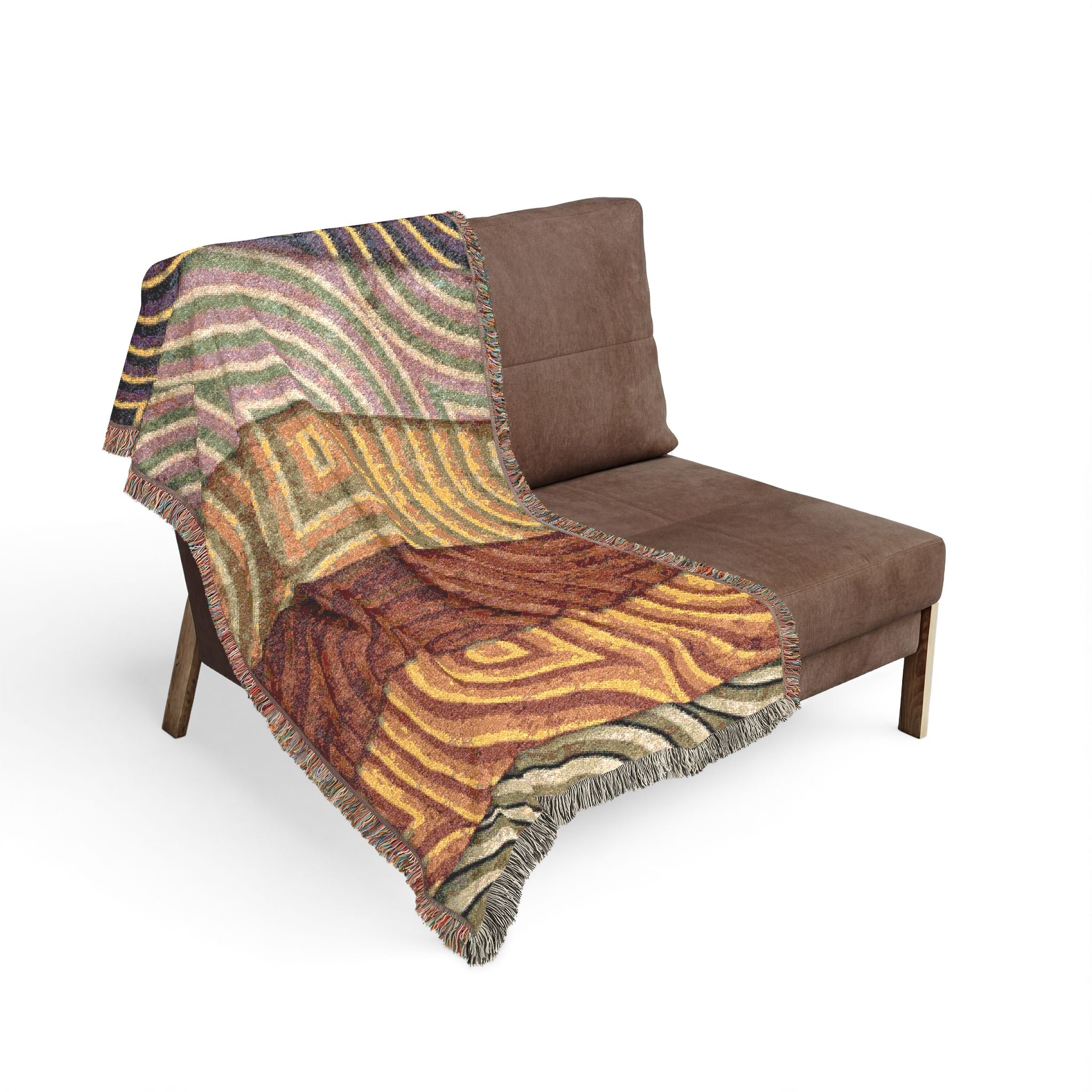 Boho Geometric Woven Blanket