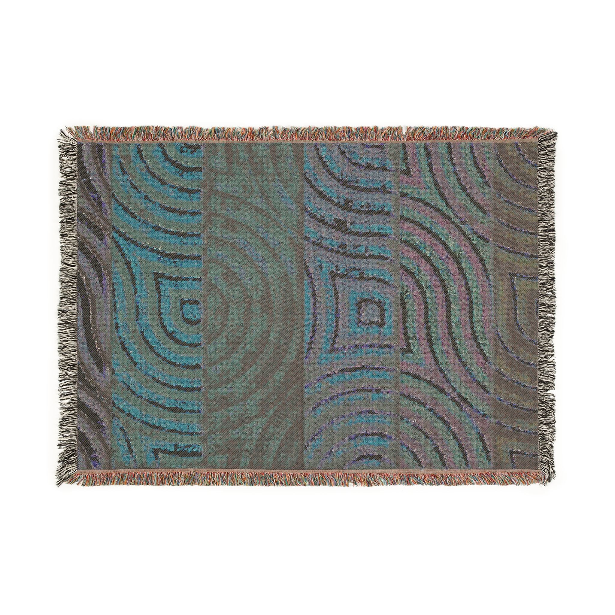 Boho Geometric Woven Blanket