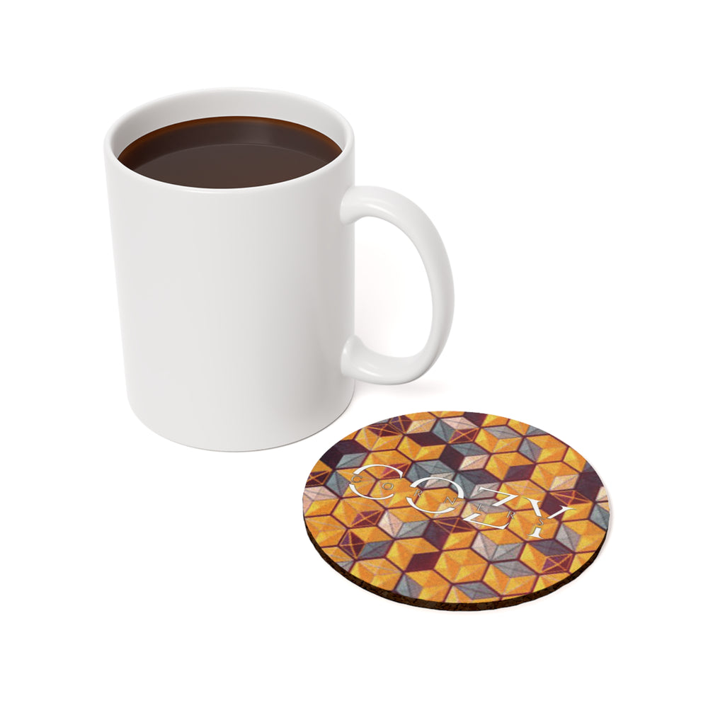 Amber Geometric Coaster