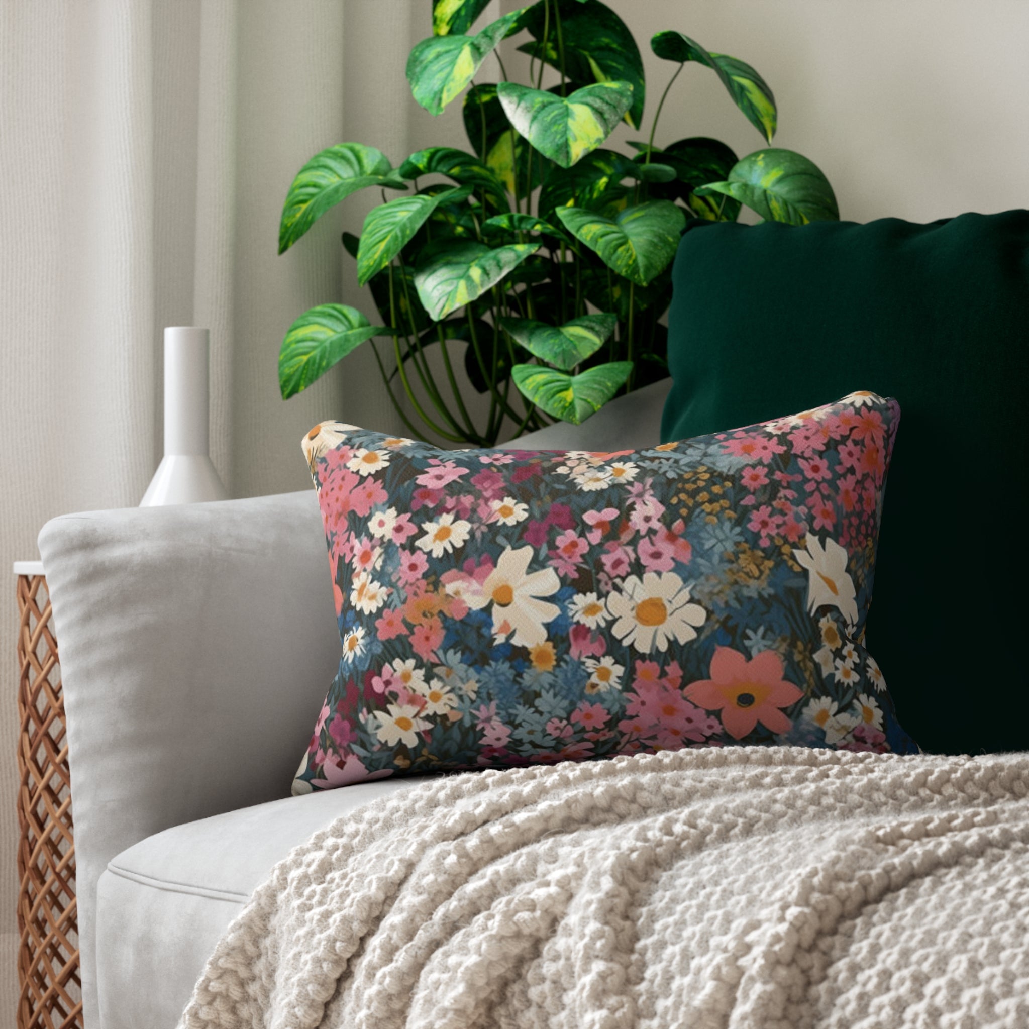 Floral Meadow Lumbar Pillow