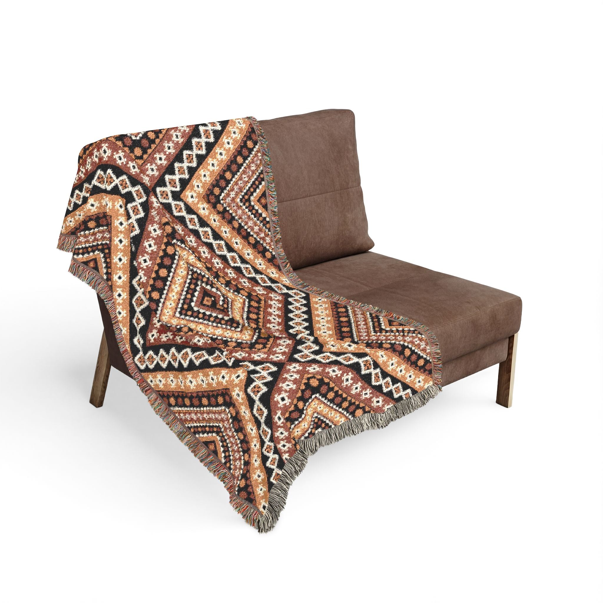 Boho Diamond Woven Blanket