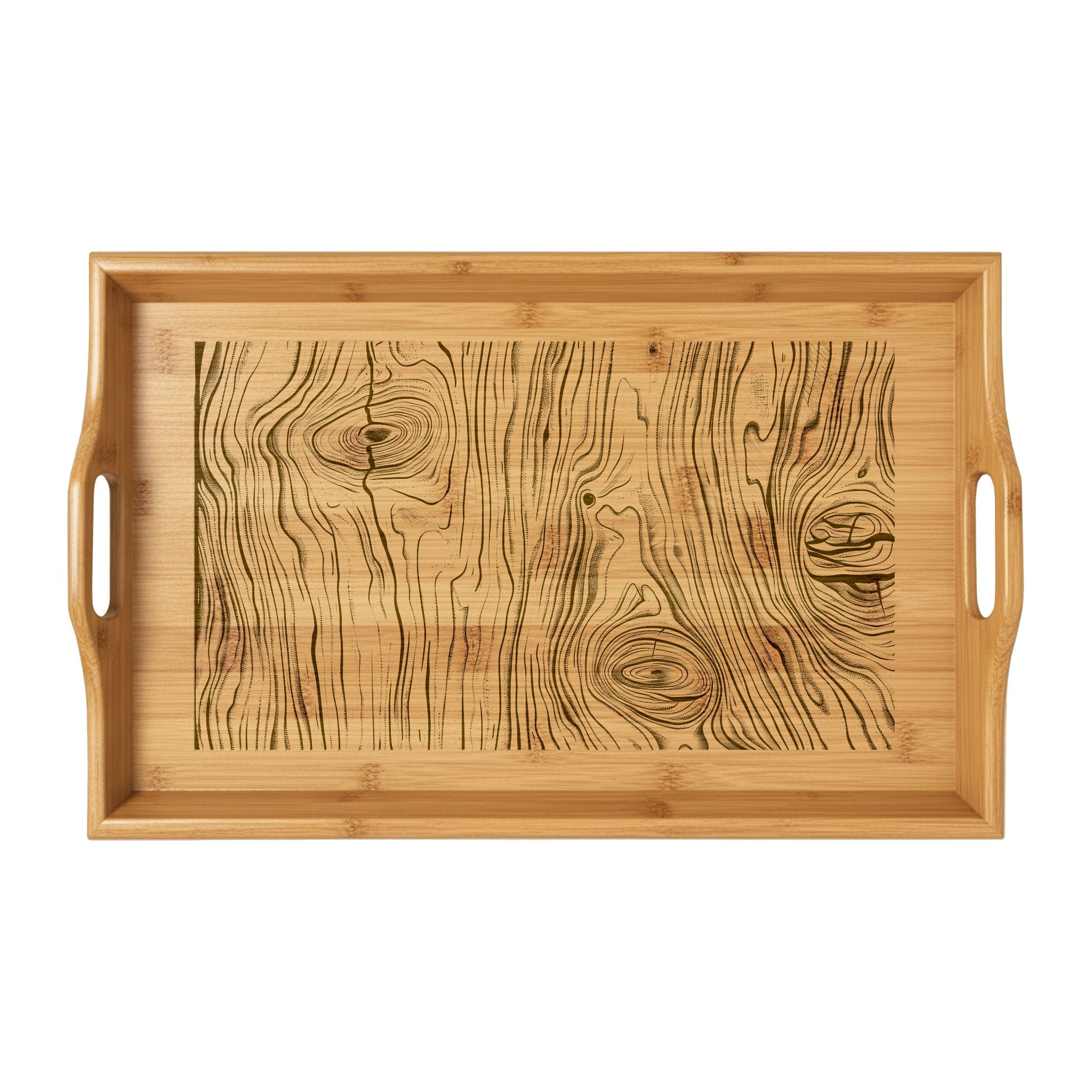 Rustic Woodgrain Candle Tray