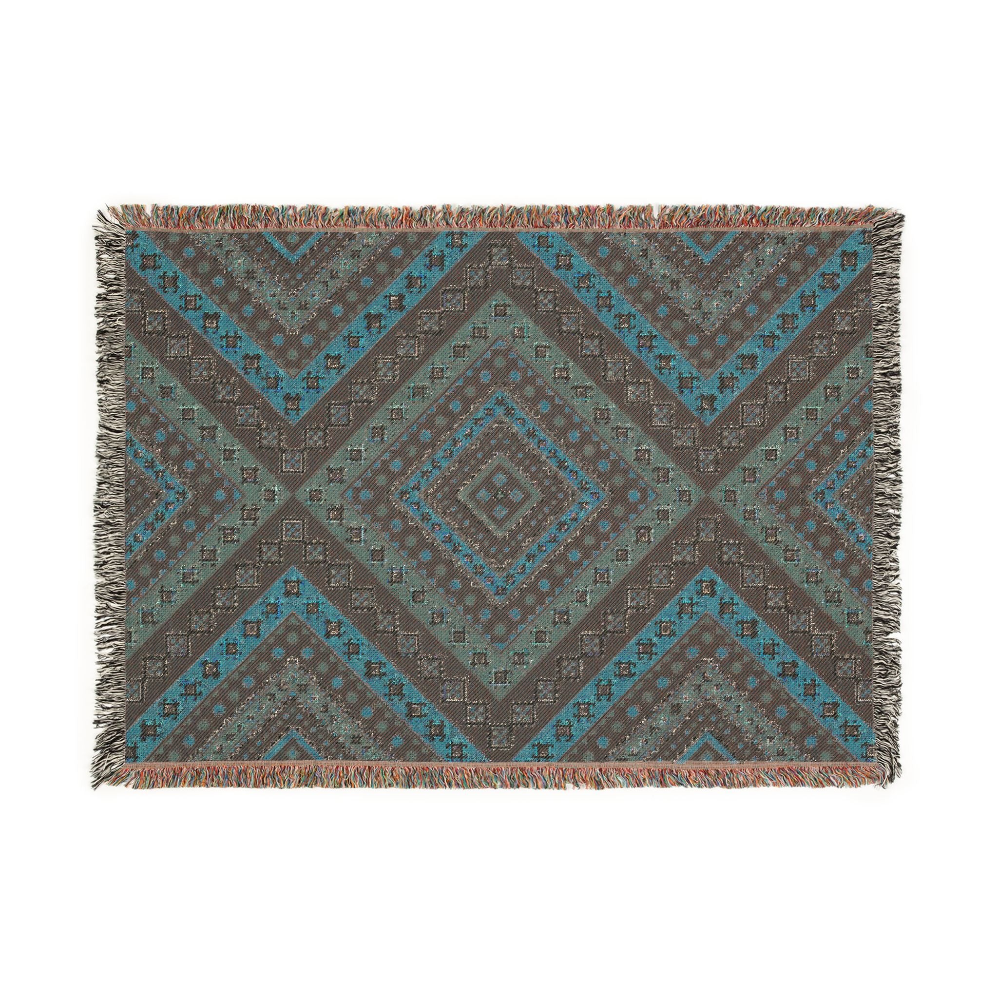Boho Diamond Woven Blanket