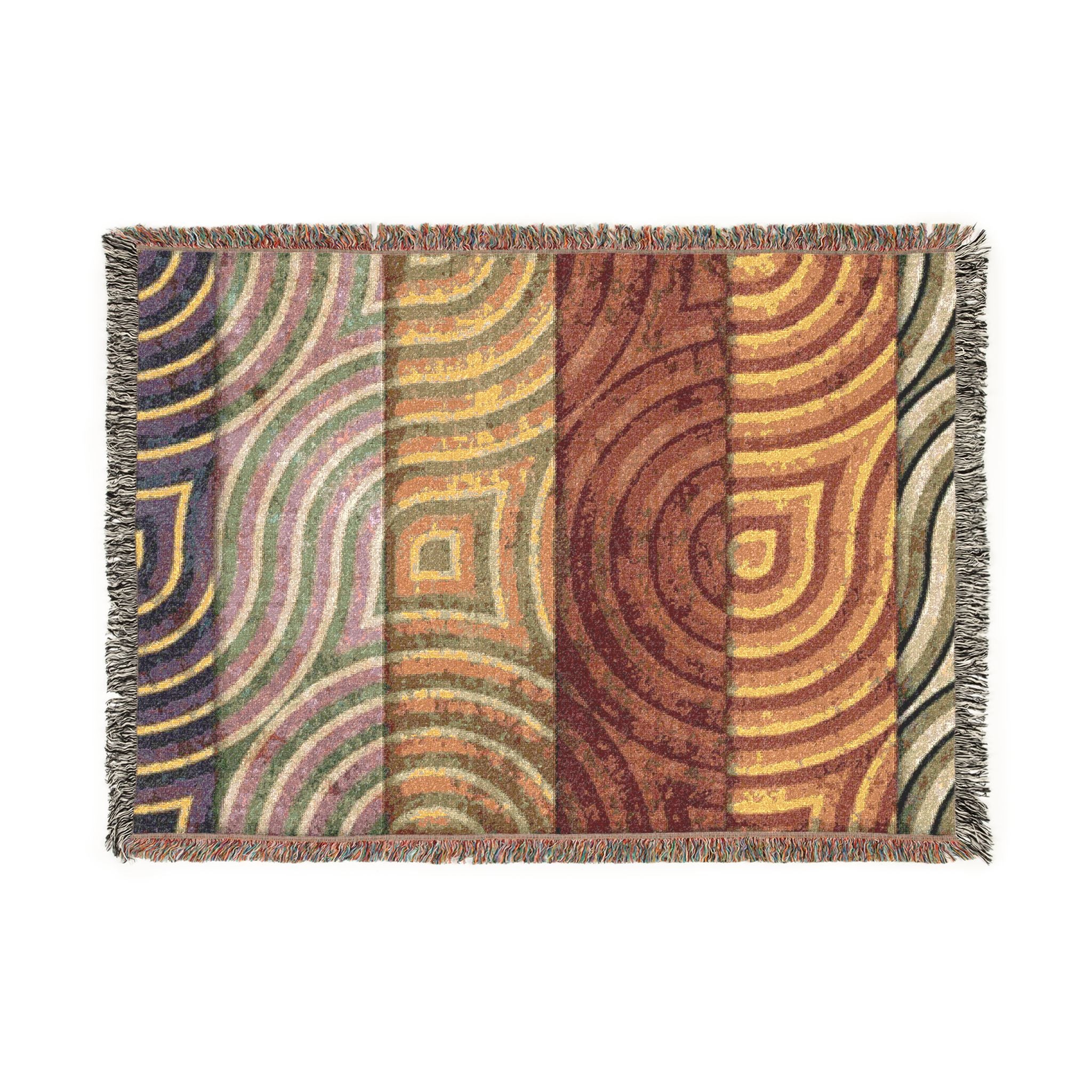 Boho Geometric Woven Blanket